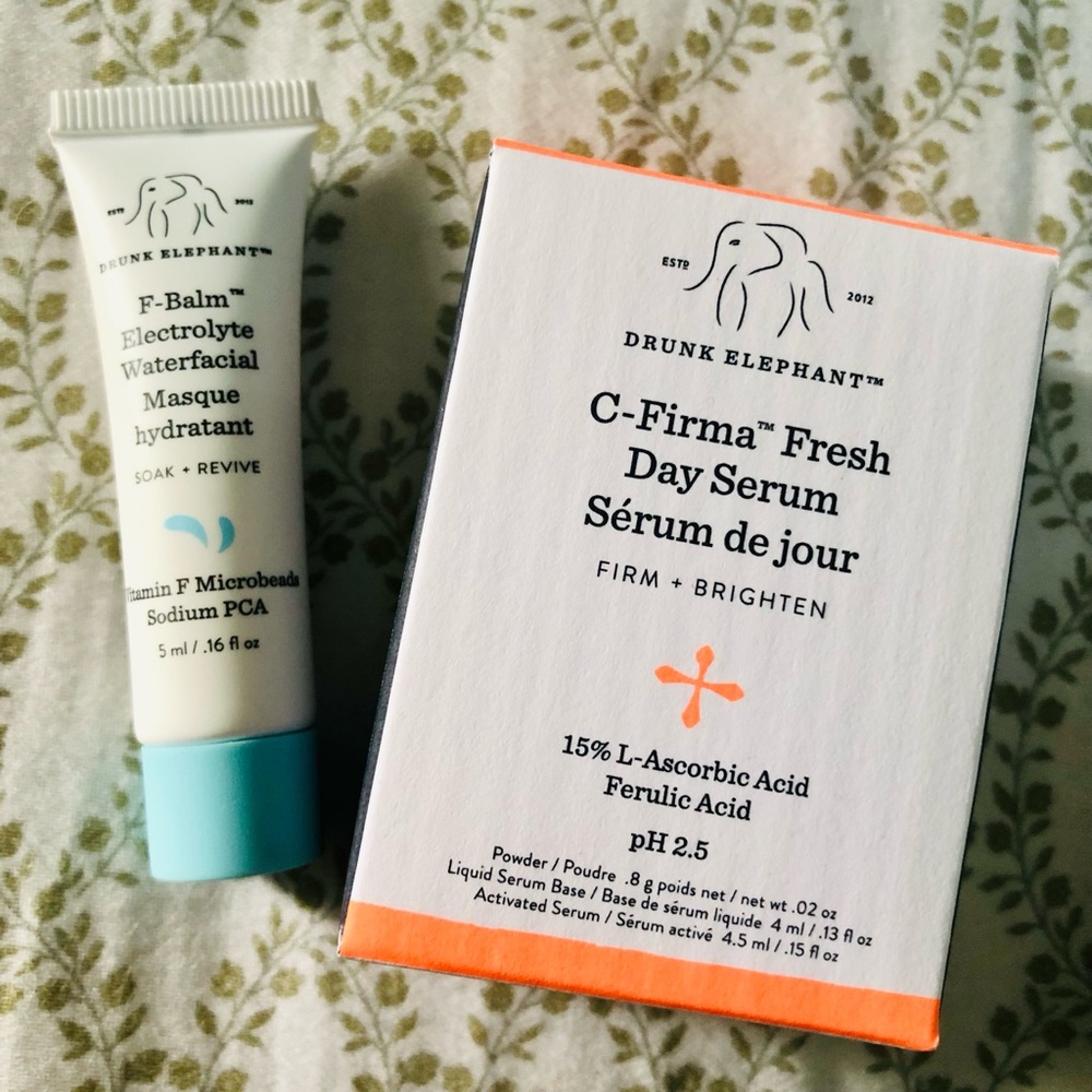 Drunk Elephant TravelSize C-Firma Day Serum & F-Balm Electrolyte Waterfacial